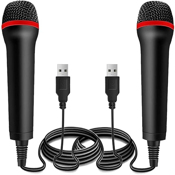 Imptech duo Microphones (Pair). Perfect for Karaoke Machines Ps4 PS3 Xbox
