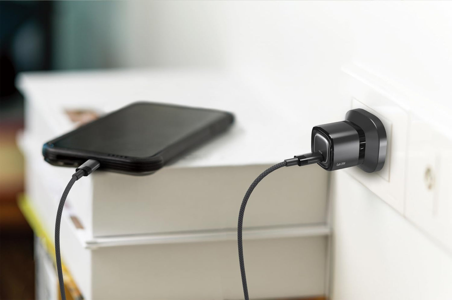 25W Single USB-C Power Adapter& 1M Cable, Fast Charging PD Technology, For Phones & Tablet
