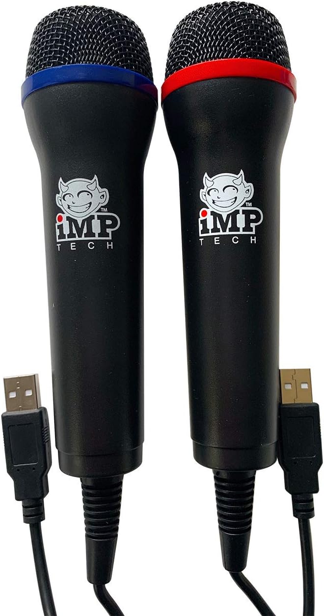 Imptech duo Microphones (Pair). Perfect for Karaoke Machines Ps4 PS3 Xbox