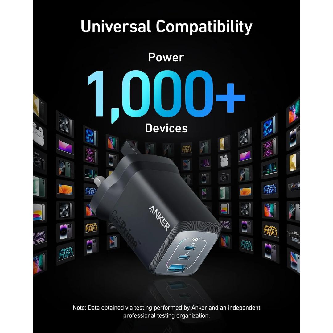 WYE 67W Dual USB-C & USB-A Power Adapter, Multi-Port Fast Charging with PD Tech