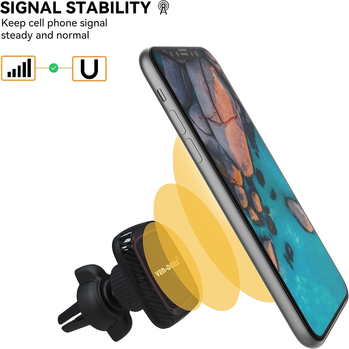 Ven-Dens Magnetic Car Phone Holder Air Vent VD-HD0015