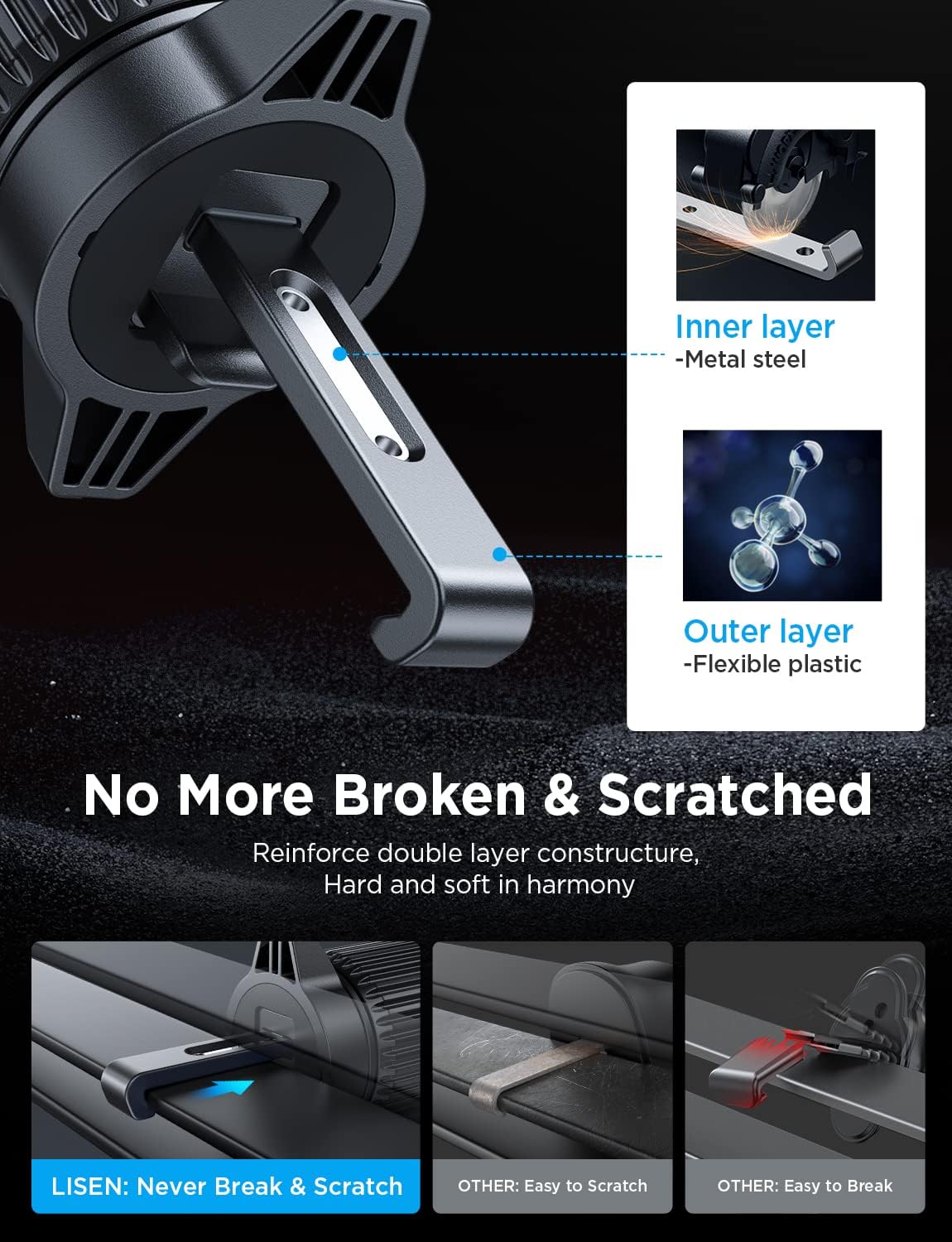360°Car Phone Holder Universal Mount Mobile Windshield Dashboard/Air Vent desk