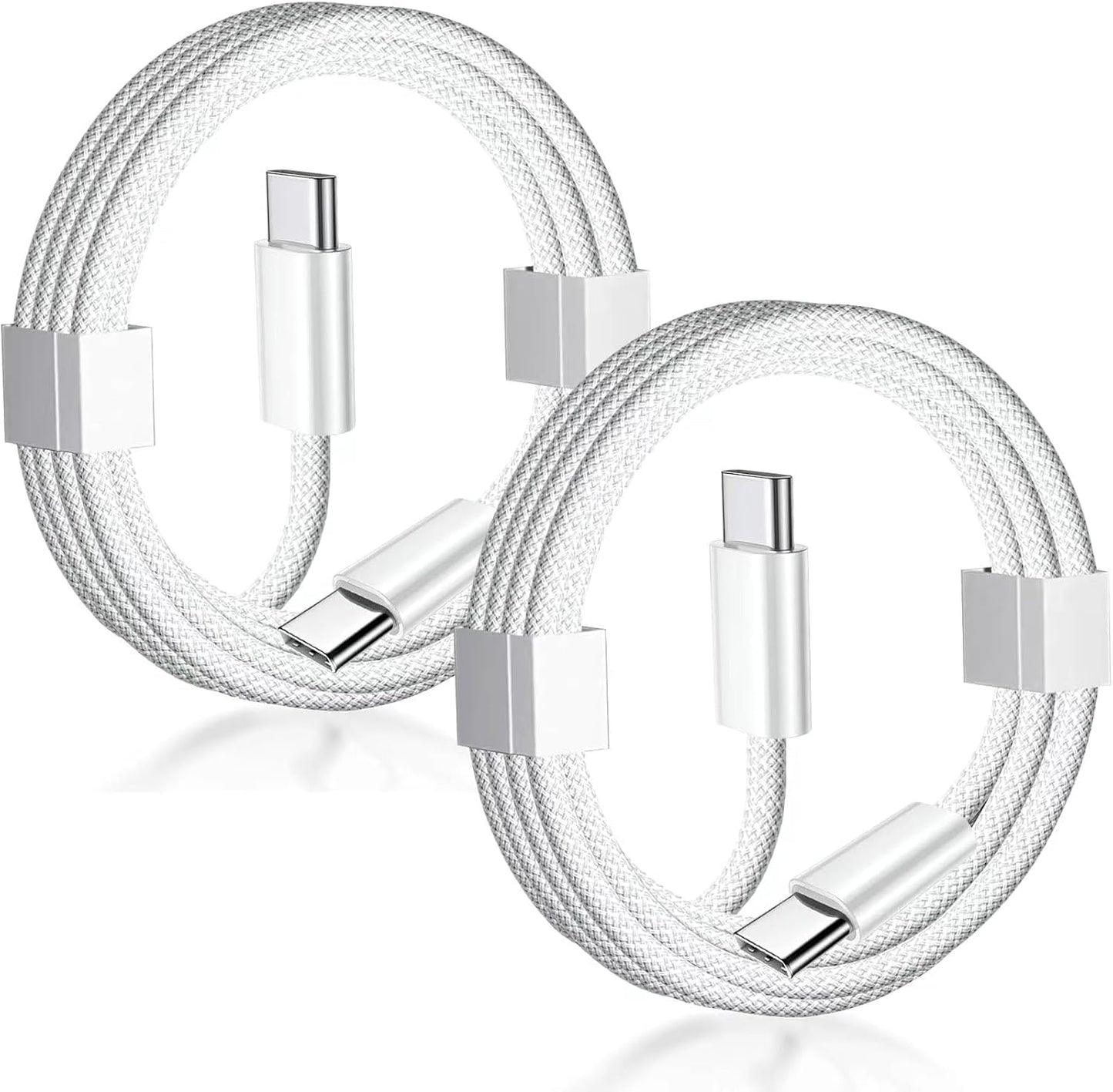USB C to USB C Charger Cable, 1M 60W USB C Cable Nylon Braided Type C Charger Cable Fast Charging for iPhone 16 15 Pro Max/Pro/Plus, iPad Pro/Air, MacBook, Samsung Galaxy S23 Switch etc.