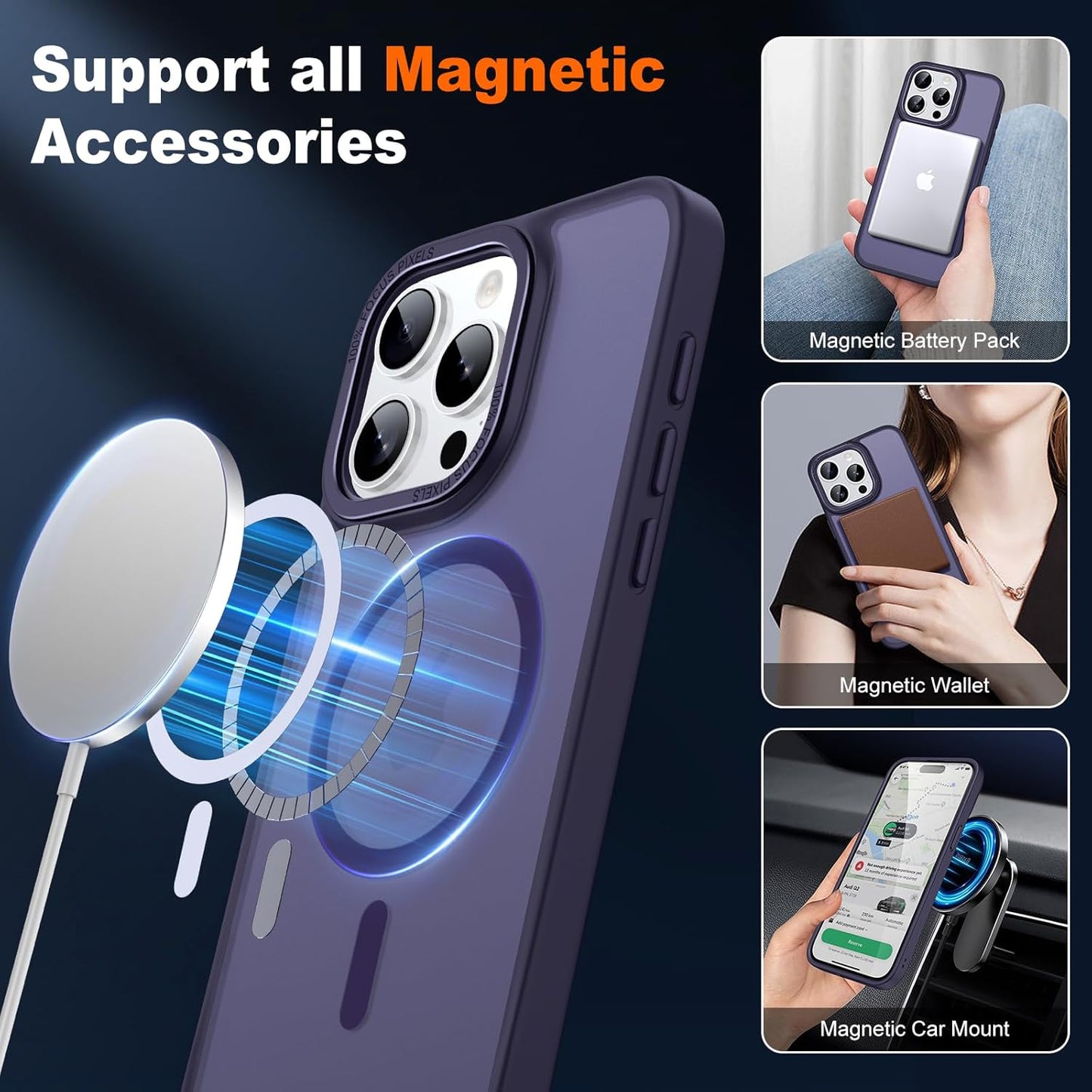 Case For iPhone 14 13 15 Pro Max Plus Shockproof Silicone MagSafe Cover