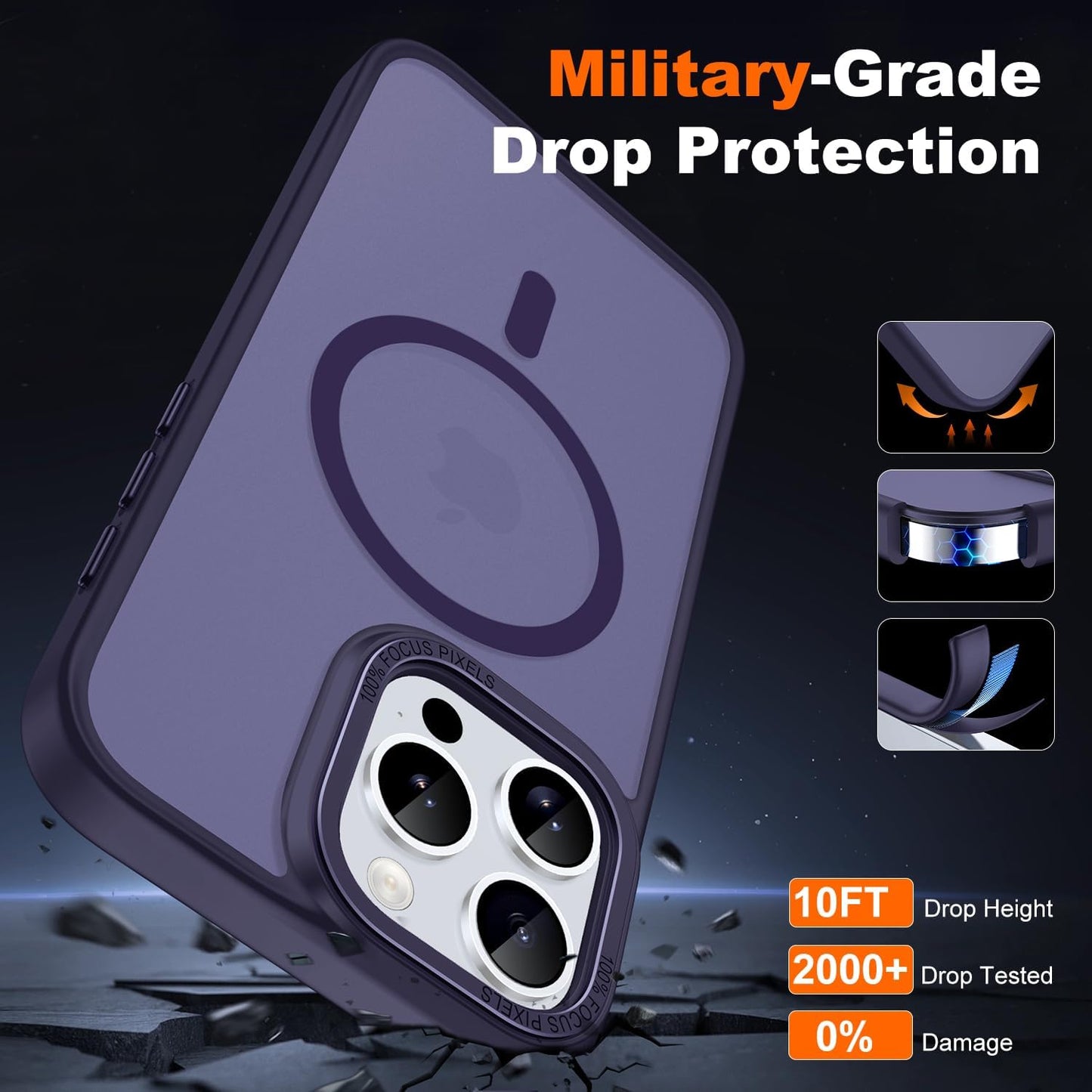 Case For iPhone 14 13 15 Pro Max Plus Shockproof Silicone MagSafe Cover