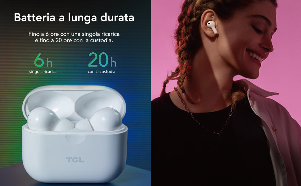 TCL - MOVEAUDIO S108 Wireless Headphones Noise Cancellation, Bluetooth 5.0