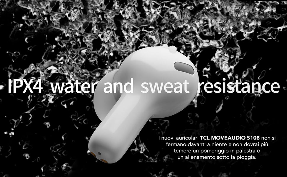 TCL - MOVEAUDIO S108 Wireless Headphones Noise Cancellation, Bluetooth 5.0