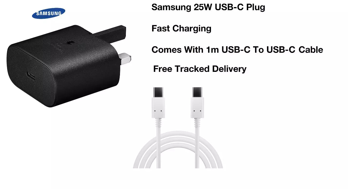 Genuine 25W Super Fast Charger with cable For Samsung Galaxy Phones