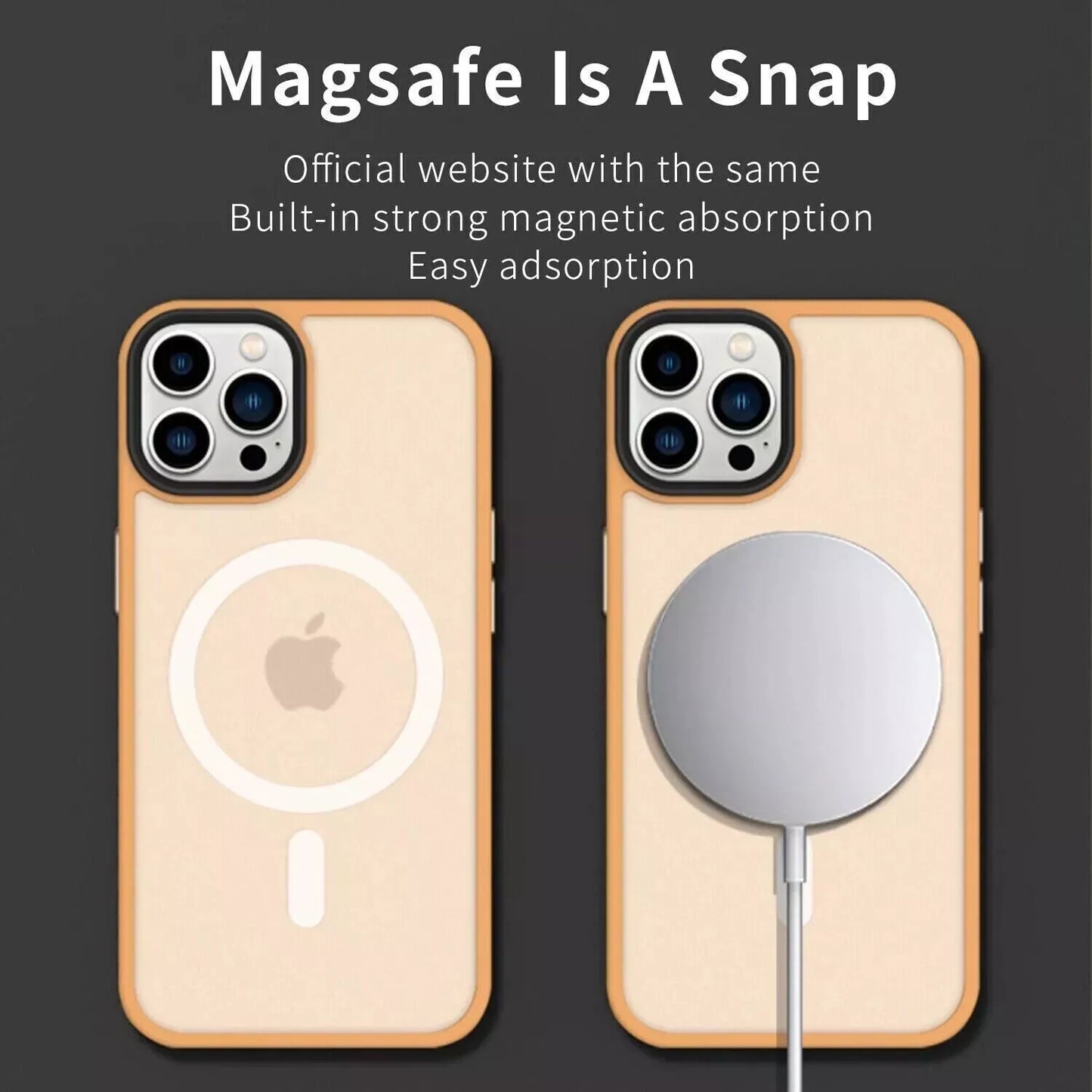 Case For iPhone 14 13 15 Pro Max Plus Shockproof Silicone MagSafe Cover