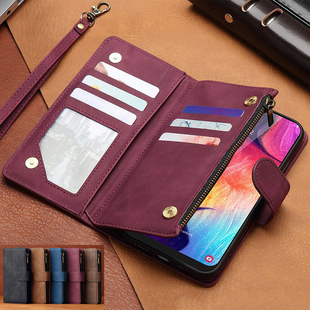 2 in 1 Zipper Wallet + Case For Samsung galaxy S23 S23 Ultra and S24 S24 Ultra Series