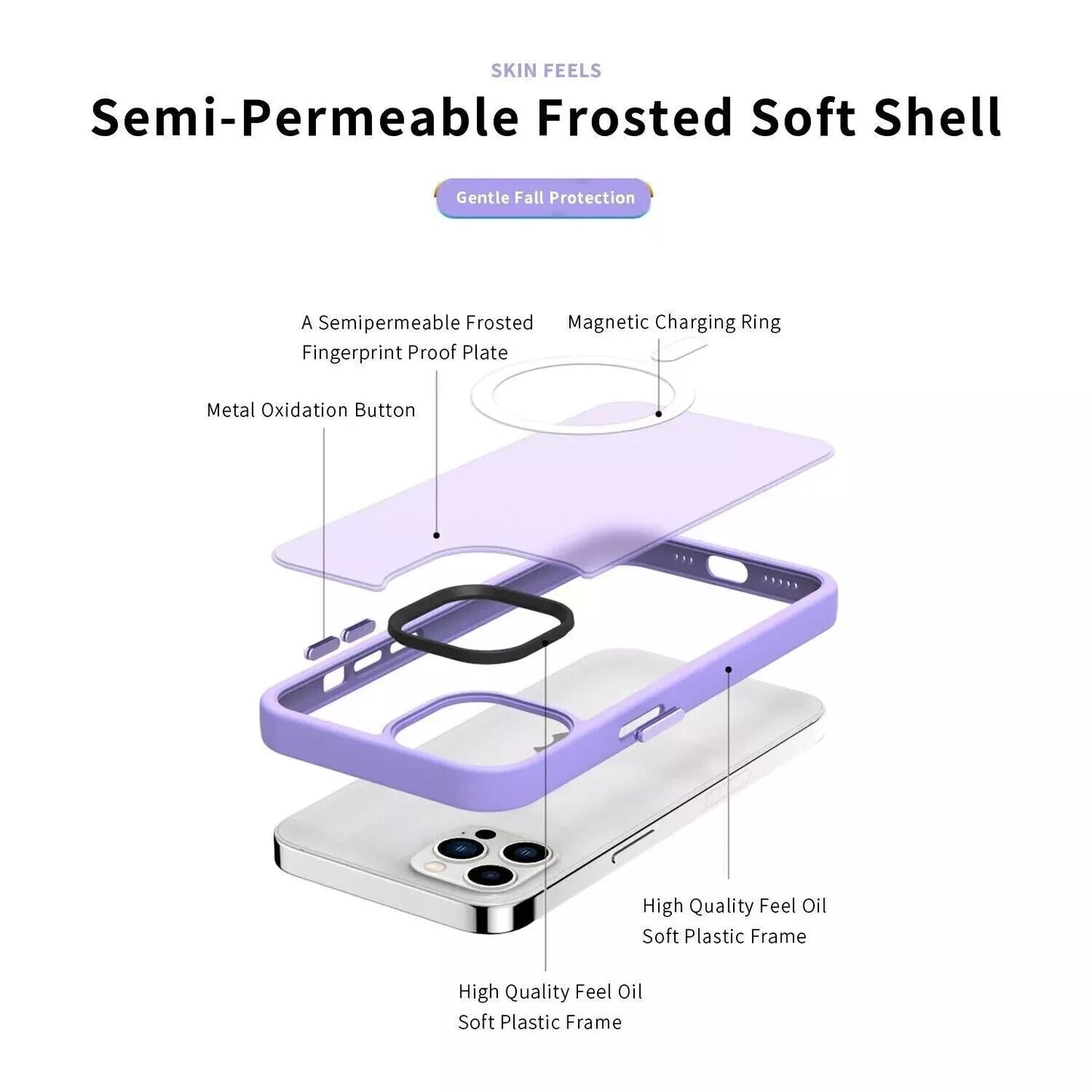 Case For iPhone 14 13 15 Pro Max Plus Shockproof Silicone MagSafe Cover