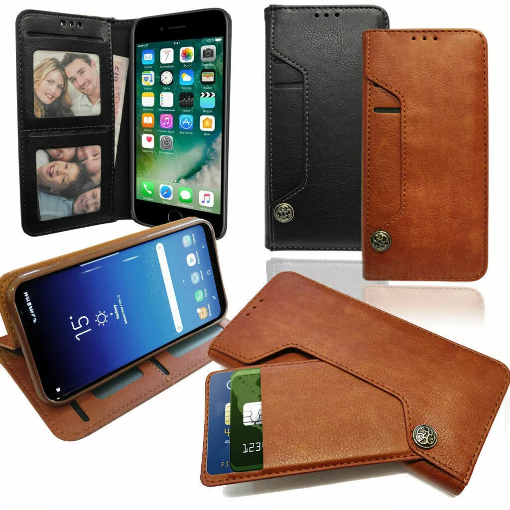 Leather Case for Samsung S20 S23 S22+ S21 S24 FE Ultra Book Flip Wallet Cover