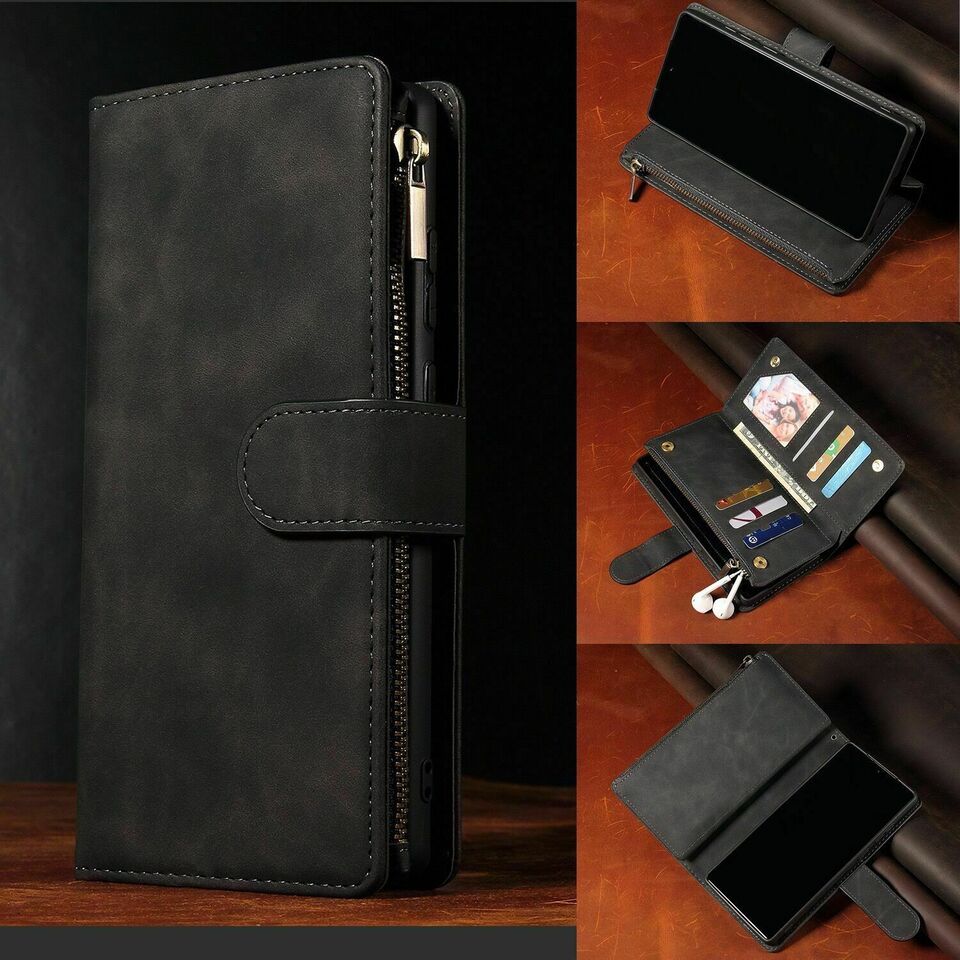 2 in 1 Zipper Wallet + Case For Samsung galaxy S23 S23 Ultra and S24 S24 Ultra Series