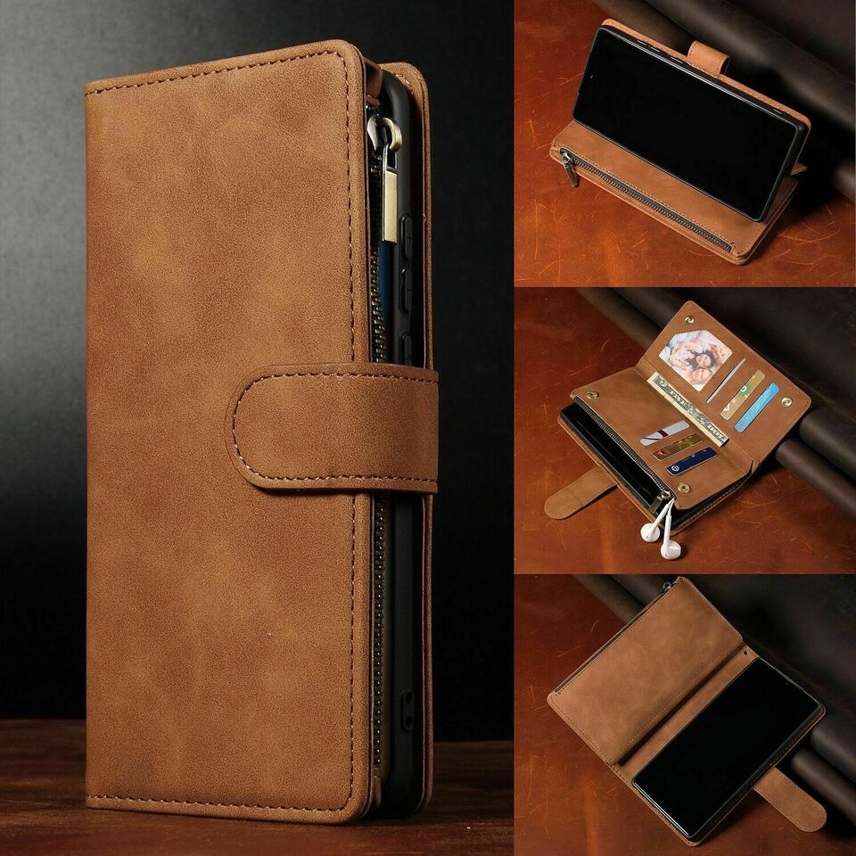 2 in 1 Zipper Wallet + Case For Samsung galaxy S23 S23 Ultra and S24 S24 Ultra Series