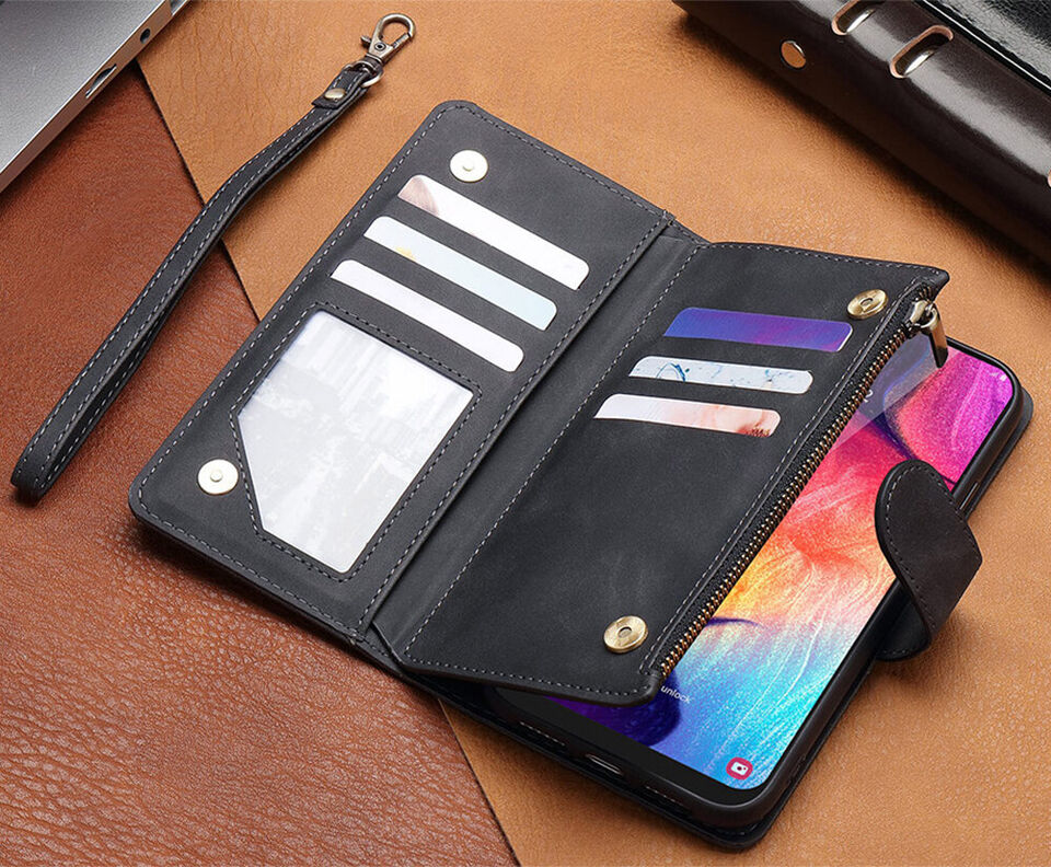 2 in 1 Zipper Wallet + Case For Samsung galaxy S23 S23 Ultra and S24 S24 Ultra Series
