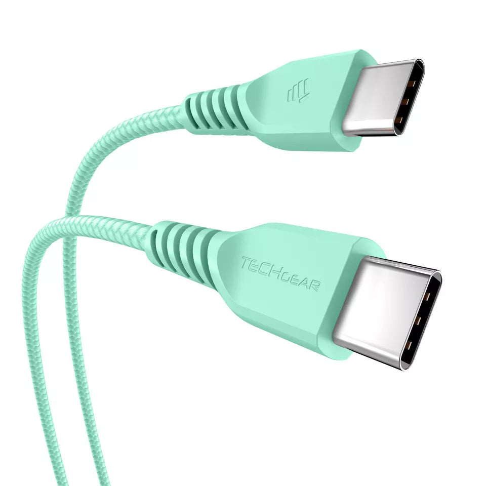 USB C to USB C Charger Cable, 1M 60W USB C Cable Nylon Braided Type C Charger Cable Fast Charging for iPhone 16 15 Pro Max/Pro/Plus, iPad Pro/Air, MacBook, Samsung Galaxy S23 Switch etc.