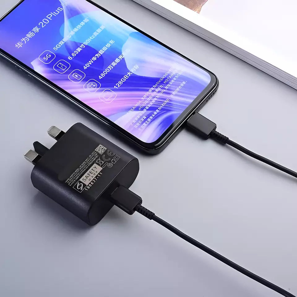 Genuine 25W Super Fast Charger with cable For Samsung Galaxy Phones