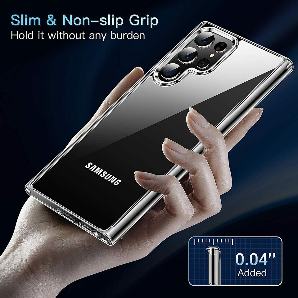 Anti-Yellowish Transparent case For Samsung S23 S23 Ultra and S24 S24 Ultra Series