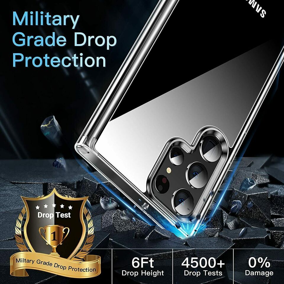 Anti-Yellowish Transparent case For Samsung S23 S23 Ultra and S24 S24 Ultra Series