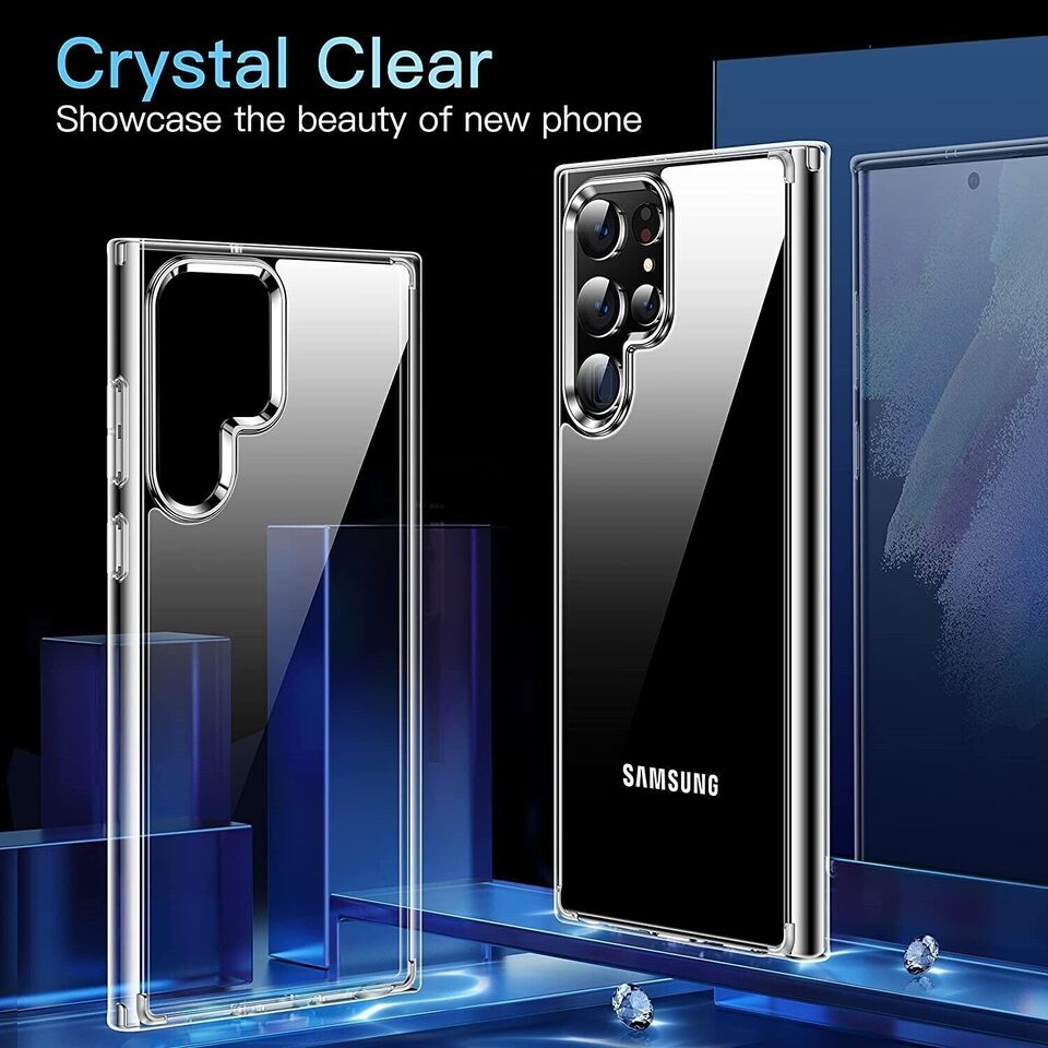 Anti-Yellowish Transparent case For Samsung S23 S23 Ultra and S24 S24 Ultra Series