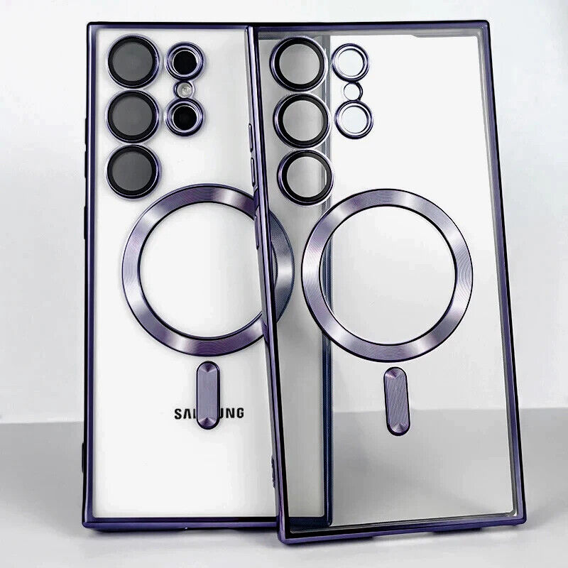 Official Magsafe case with borders For Samsung Galaxy S23 S23 Ultra S24 and S24 Ultra Series