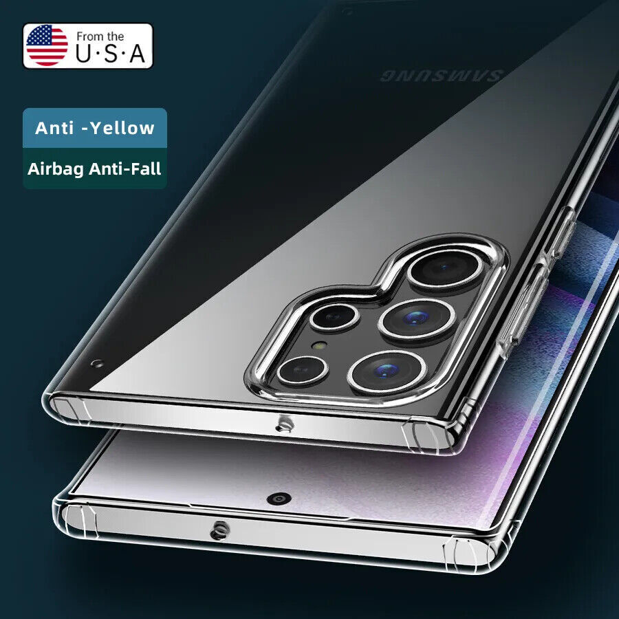 Anti-Yellowish Transparent case For Samsung S23 S23 Ultra and S24 S24 Ultra Series