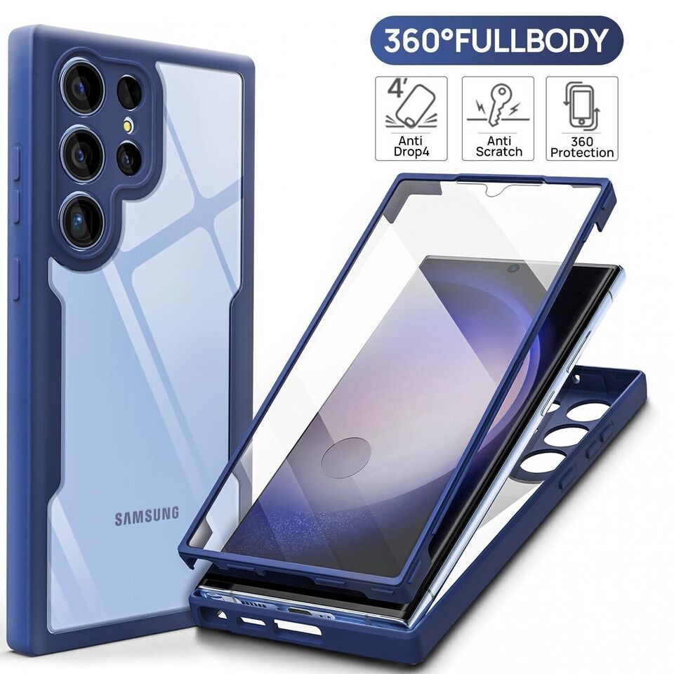 Front Back full body protection case for Samsung S24 S24+ and S24 ultra